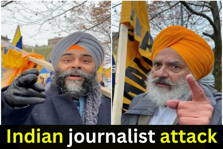 Viral: Indian journalist attacked, abused by Khalistani supporters near embassy in US