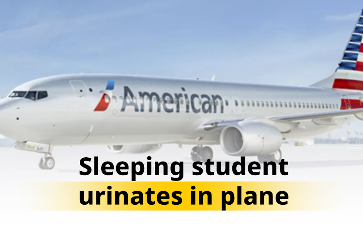 20 year old student urinates in a Delhi- Bound American Airlines plane