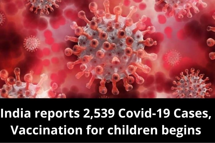 Covid Updates: With 2,539 fresh cases, Children in 12-14 age group receive their First Jab 