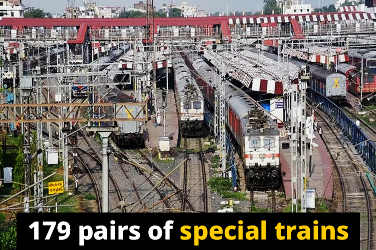 Indian Railways gifted Indian citizens with 2,269 trips of 179 pairs of special trains to tackle festive rush