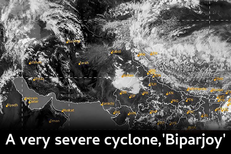 Upcoming cyclonic storm,'Biparjoy', has intensified due to deep depression caused over the Southeast Arabian Sea.