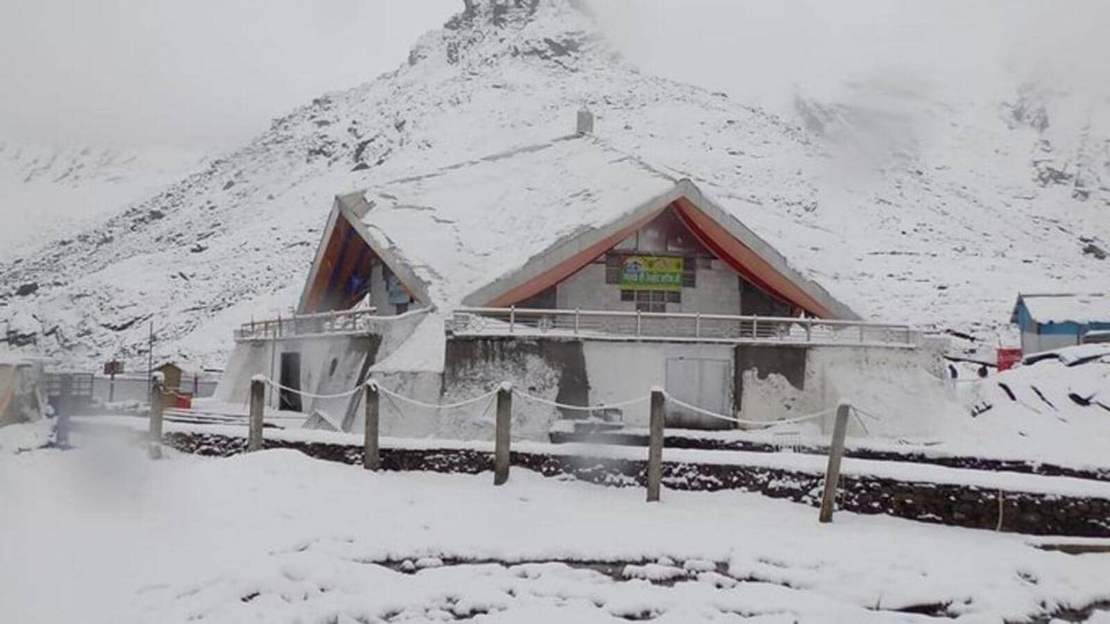 Uttarakhand: Hemkund Sahib in Chamoli enshrouded in white cover after fresh snowfall