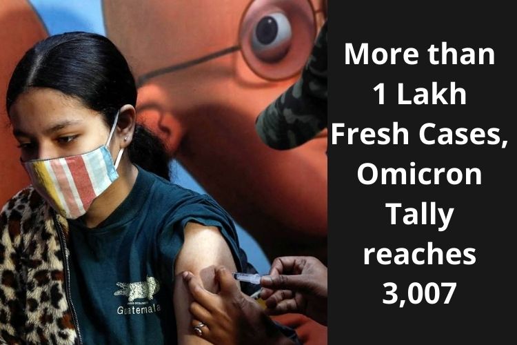 Covid Updates: More than 1 Lakh Fresh Cases, Omicron Tally reaches 3,007 