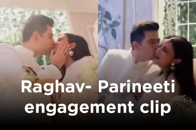 Raghav kissed Parineeti while dancing. Netizens can't the video of the grand engagement