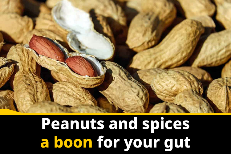 Having peanuts and spices in your diet can improve gut health in 4-6 weeks