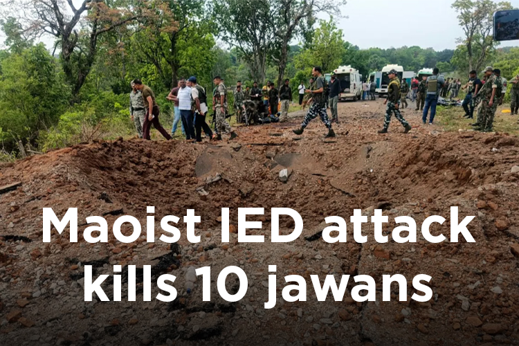 10 DRG jawans and a driver killed in Maoist IED blast in Dantewada in Chhattisgarh