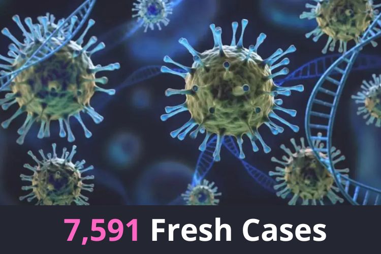 Covid Updates: India Logs 7,591 Fresh Cases 