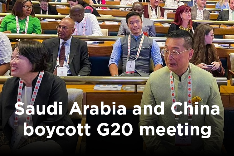 Saudi Arabia and China have boycott the G20 meeting to be held in Kashmir