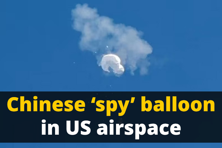 Chinese ‘spy’ balloon suspected to fly over US airspace, hard to shoot down as US expert says.