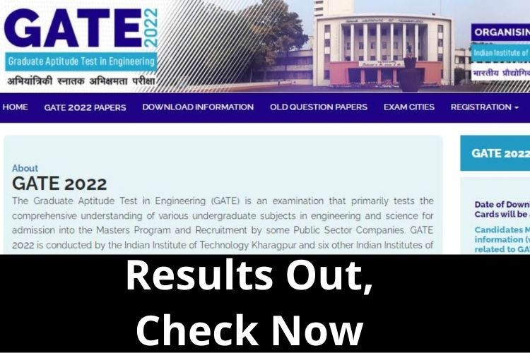 IIT Kharagpur declares GATE 2022 Results, Check now 