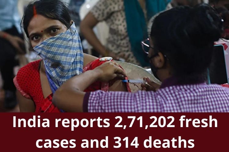 Covid Updates: India reports 2,71,202 fresh cases and 314 deaths 