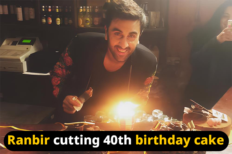 Ranbir 40th birthday celebration with wife, friends and relatives