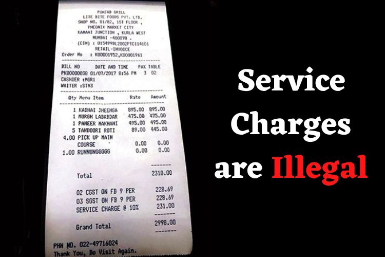 Government asks Restaurants to Stop Levying Service Charges, Calls it Illegal 
