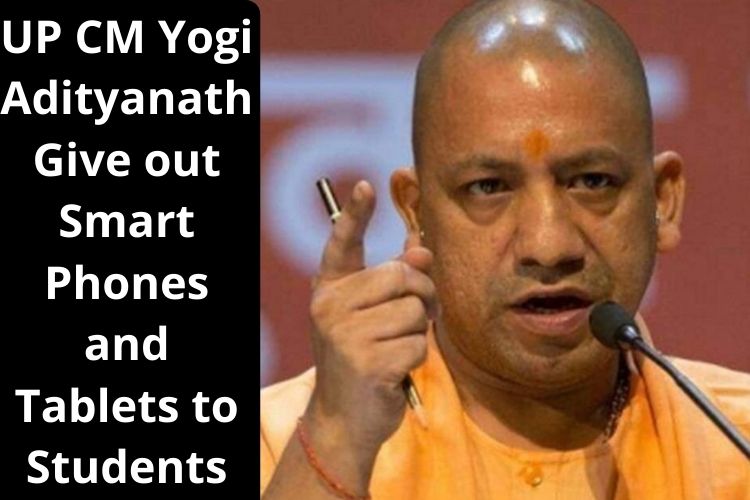 UP CM Yogi Adityanath Gives out Smart Phones and Tablets to Students 