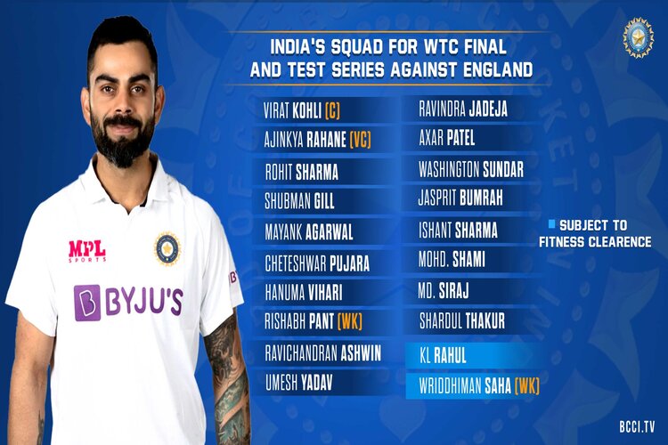 WTC 2021 Finals: India vs New Zealand, India announced its 'Playing 11'
