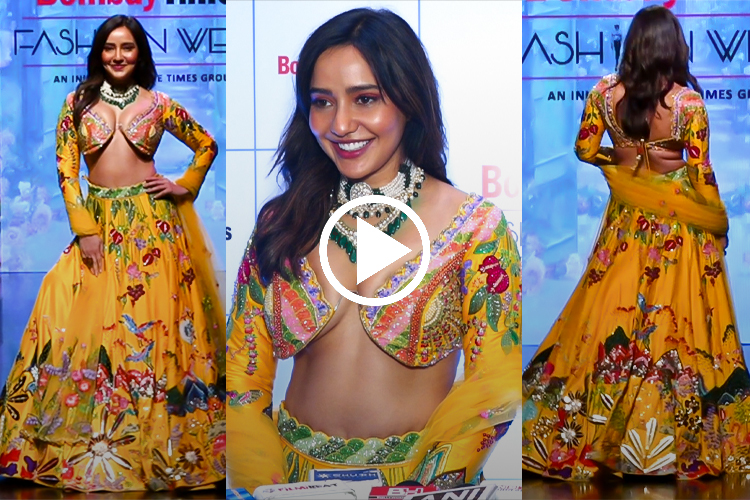 Neha Sharma turns showstopper for Anisha Shetty on Day 3 of the Bombay Times Fashion Week 2023