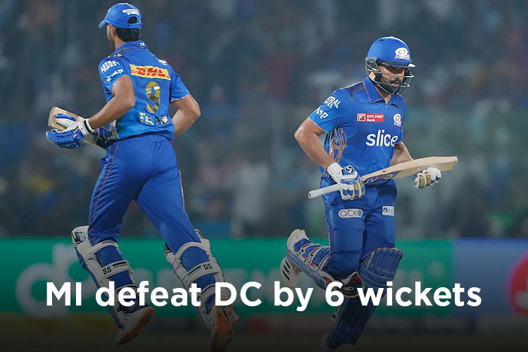 Mumbai Indians win by 6 wickets against Delhi Capitals. Green and David take the team across the line