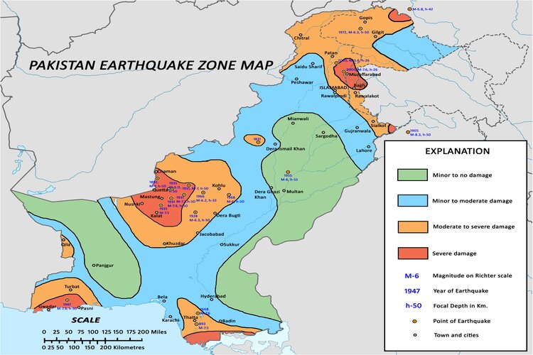 Earthquake Tremors felt near Kohat, Khyber Pakhtunkhwa, Pakistan