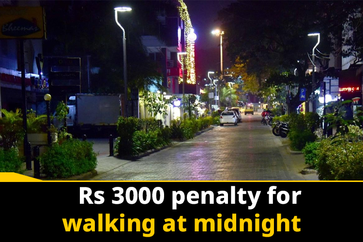 Cops harassed a couple demanding a penalty of Rs 3000 for walking on the street at midnight in Bengaluru