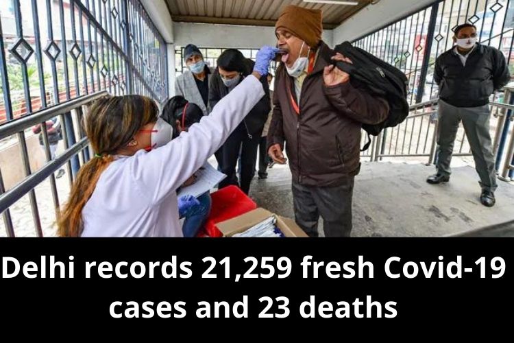 Delhi records 21,259 fresh Covid-19 cases and 23 deaths 