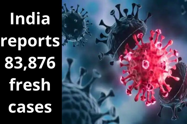 Covid Updates: India reports 83,876 fresh cases 