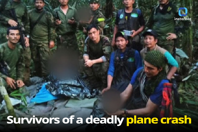 Children lost for 40 days after plane crash found alive.